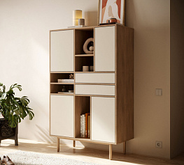 Фото Комод высокий с дверками и ящиками Alice ALC07