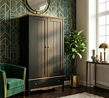 Шкаф двухдверный NN 21 Пенни Блэк комбинированный