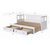 Кровать-кушетка с ящиками HEMNES Кымор