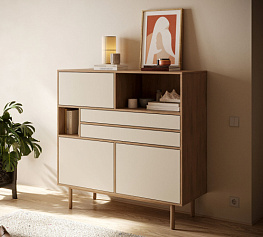 Фото Комод большой с тремя дверками и двумя ящиками Alice ALC05