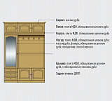 Шкаф книжный Купава ГМ 1366