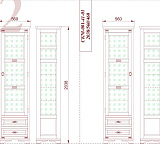 Шкаф с витриной Марина СКМ-001-41(-01)