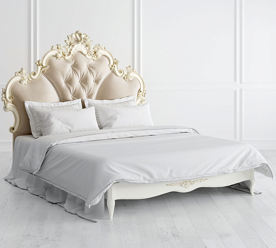 Фото Кровать двуспальная Romantic Gold R566D/R568D с мягким изголовьем