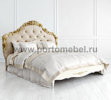 Кровать двуспальная Romantic Gold R418/R416 с мягким изголовьем