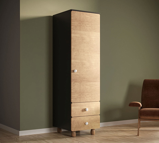 Фото Узкий шкаф-модуль с ящиками Сплит SP15