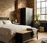 Шкаф двухдверный NN 21 Пенни Блэк комбинированный