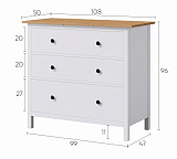 Комод 3 ящика HEMNES Кымор