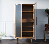 Буфет Bruni высокий с витражными стеклами