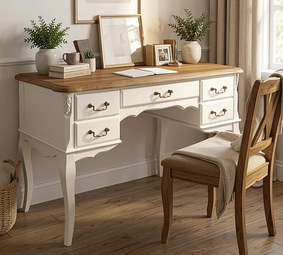 Фото Кабинетный стол узкий Marlette WOOD Прованс