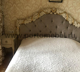 Кровать двуспальная Romantic Gold R418/R416 с мягким изголовьем