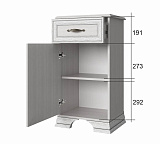 Тумба 1D1S TIFFANY (вудлайн кремовый)