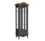 Витрина стеклянная Marlette WOOD Прованс с зеркалом