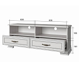 Тумба RTV 2S2N TIFFANY (вудлайн кремовый)