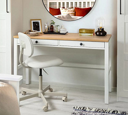 Фото Стол письменный 121х47х75 HEMNES Кымор