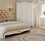Кровать двуспальная Romantic Gold R418/R416 с мягким изголовьем