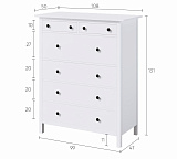 Комод 6 ящиков HEMNES Кымор