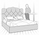 Кровать двуспальная K70 с подъемным механизмом