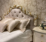 Кровать двуспальная Romantic Gold R418/R416 с мягким изголовьем