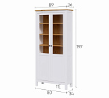 Шкаф витрина HEMNES Кымор с дверями пн/ст
