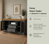Комод Форест Графит 2 двери 2 ящика