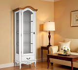 Витрина стеклянная Marlette WOOD с зеркалом