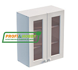Шкаф настенный 2 двери 600х720 стекло Profi&Hobby