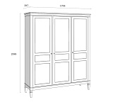 Шкаф трехдверный Ольса-С 03