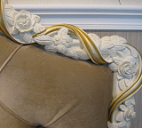 Кровать двуспальная Romantic Gold R418/R416 с мягким изголовьем