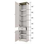 Шкаф одностворчатый TOSCANA NEW 2D1S