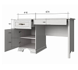 Стол письменный 120 TIFFANY (вудлайн кремовый)