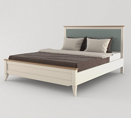 Фото Кровать двуспальная Римини с мягким изголовьем