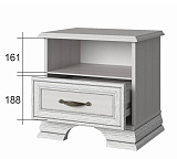 Тумба прикроватная 1S TIFFANY (вудлайн кремовый)