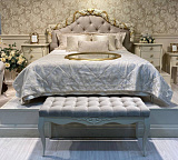 Кровать двуспальная Romantic Gold R418/R416 с мягким изголовьем
