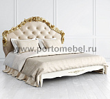 Кровать двуспальная Romantic Gold R418/R416 с мягким изголовьем