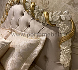 Кровать двуспальная Romantic Gold R418/R416 с мягким изголовьем