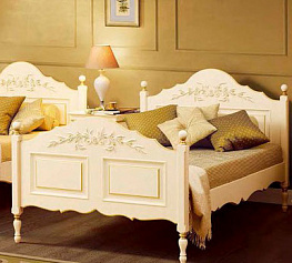 Фото Кровать односпальная Снежный Прованс с изножьем