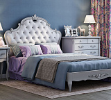 Кровать двуспальная Atelier Home A536/A534 с мягким изголовьем