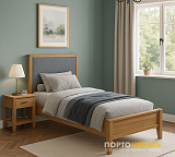 Кровать односпальная Бридж с мягким изголовьем