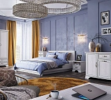 Кровать двуспальная с подъемником TIFFANY (вудлайн кремовый)