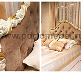 Кровать двуспальная Romantic Gold R418/R416 с мягким изголовьем