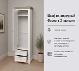 Шкаф однодверный Форест с 2 ящиками