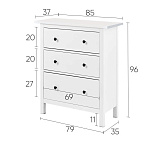 Комод 3 ящика MINI HEMNES Кымор