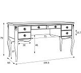 Кабинетный стол широкий Lady Rose GL111L.2S