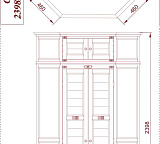Шкаф с антресолью Марина СКМ-001-16А