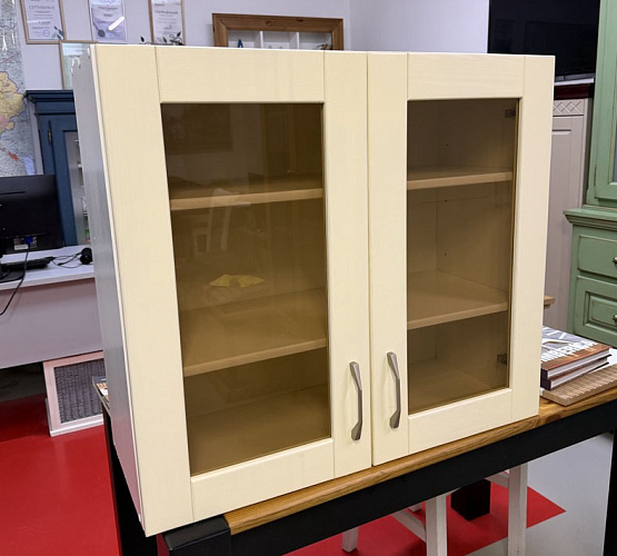 Фото Шкаф Валенсия Pino 800×710 белый воск/крем