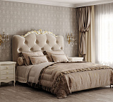 Кровать двуспальная Romantic Gold R714D/R716D/R718D с мягким изголовьем