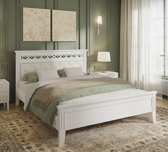 Фото Кровать двуспальная Грация с пуговицами