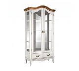 Cервант стеклянный Marlette WOOD Прованс с зеркалом