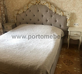 Кровать двуспальная Romantic Gold R418/R416 с мягким изголовьем