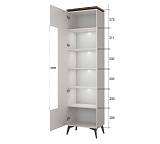 Шкаф VINATI с витриной 1V